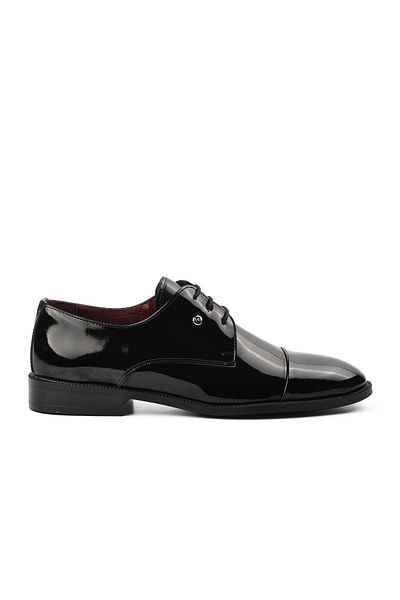 Pierre Cardin 7028-1 Μαύρο λουστρίνι Γνήσιο δέρμα Ανδρικά Κλασικά Παπούτσια
