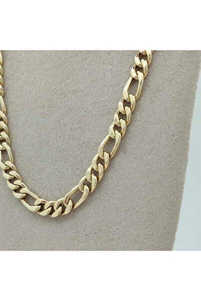 byBurak GOLD Figaro Altın Zincir Kalın – 55 cm