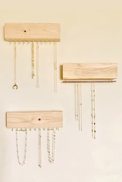 viveres مجموعة من 3 منظمات من الخشب الصلب الطبيعي لسوار الساعة والنظارات ومنظ...