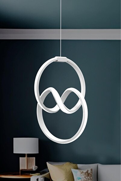 Elektroyou Emily Gri Tekli Sarkıt Led Beyaz Işık Ultra Ledli Salon Mutfak Oda Hol Ledli Avize