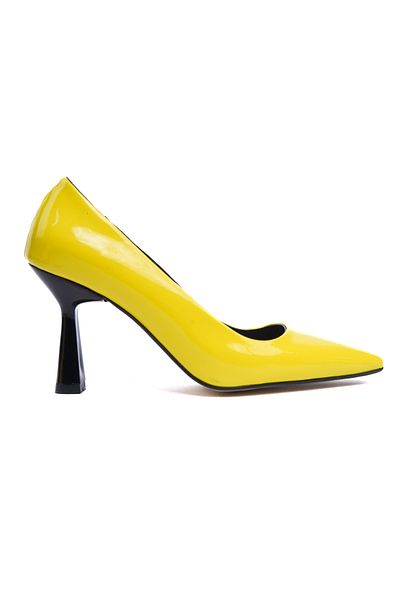 DURUNUN BUTİĞİ Duest Yellow λουστρίνι (8cm) Ύψος Τακουνιού Καθημερινής Χρήσης Στιλέτο