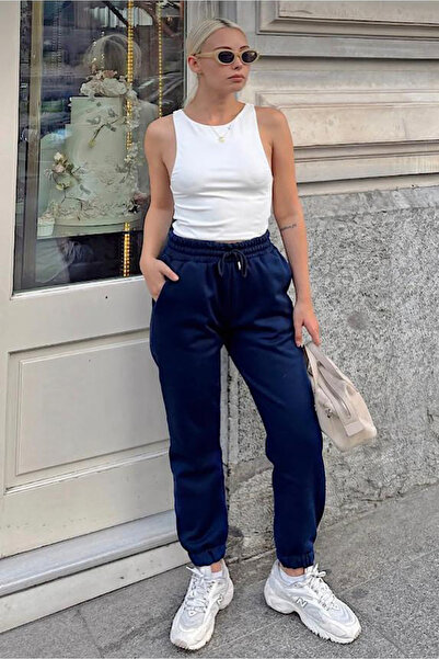 Shine Stone بنطال رياضي سميك باللون الأزرق الداكن