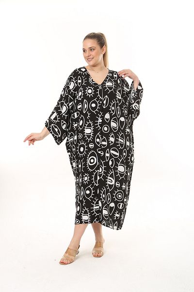 XL Modam ΓΥΝΑΙΚΕΙΟ ΜΕΓΑΛΟ ΜΕΓΕΘΟΣ V-NECK ΜΑΥΡΟ ΛΕΥΚΟ ΠΟΥΚΑΜΙΣΟ ΦΟΡΕΜΑ