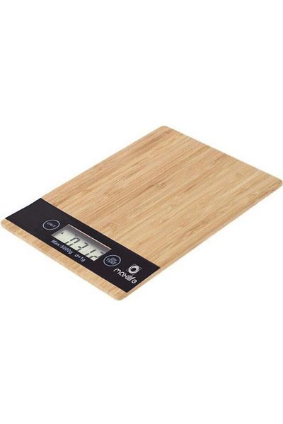 Arives Maxilife Bamboo Kitchen Scale - Electronic Scale with Digital Display and Precision