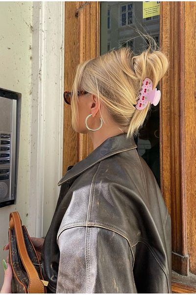 Roberta Lorenz 8 Cm Pink Stone Cherry Peg - High Quality Acetate Material