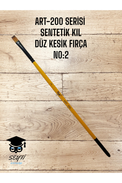 SEYFİKİRTASİYE ART-200 SERİSİ SENTETİK DÜZ KESİK KIL FIRÇA NO:2