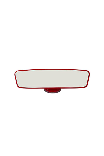 Cartex Kırmızı Araba Iç Dikiz Aynası Vantuzlu (24X6 CM TÜM ARAÇLARA UYGUNDUR)