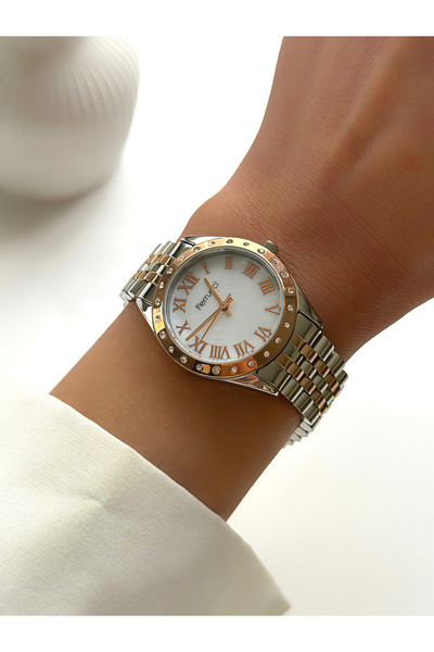 Ferrucci ساعة يد نسائية FERRUCCİ (وردي فضي)