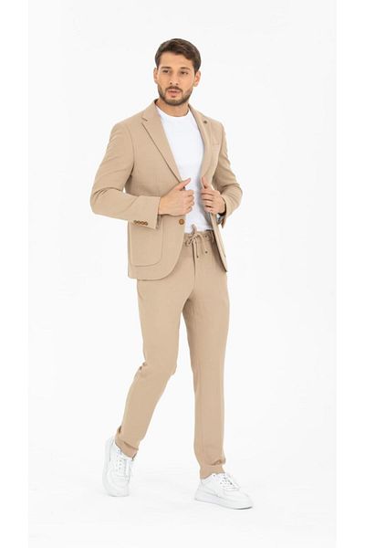 Luisero LYCRALI BEIGE SUMMER SUIT DRESS