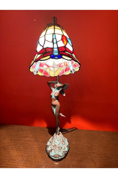 tayfuntufan antika koleksiyon amerikan Tiffany abajur 56 cm boyunda