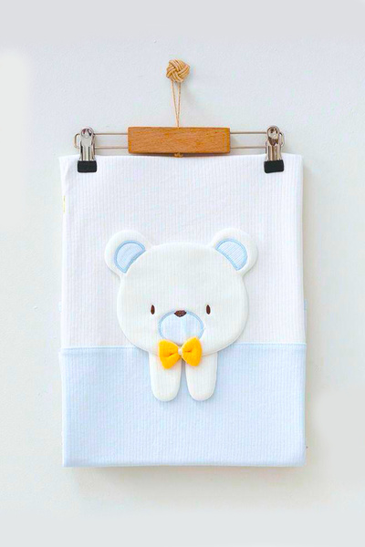 ADABEBEK بطانية أطفال فاخرة من القطن الممشط مع إكسسوارات الدب