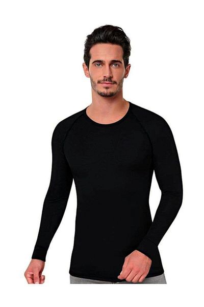 N&G FASHION Мъжки черен термо топ Passion 2 части потник