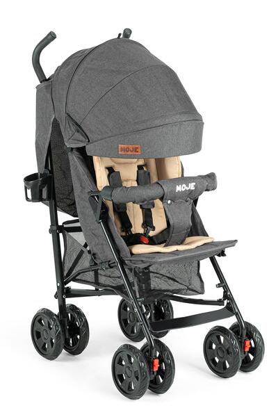 Jaju Baby Çocuk/Bebek Antrasit-Siyah Tam Yatar Baston Bebek Arabası