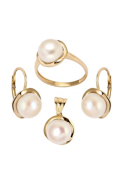 PerlaPia Mücevher 14 Ayar Altın Özel Tasarım Perlainci Set