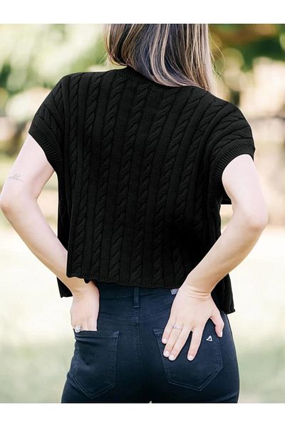 YOUKNITWEAR Pulover de tricotaj - Design cu gât crew