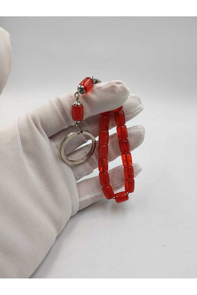 ALTUNTAŞ RED MIRED CAPSULE CUT FIRE AMBER KEYCHAIN