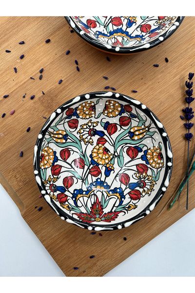 Nakkaş Çini Traditional Tile Patterned Presentation Bowl, 2-Piece Bowl 11