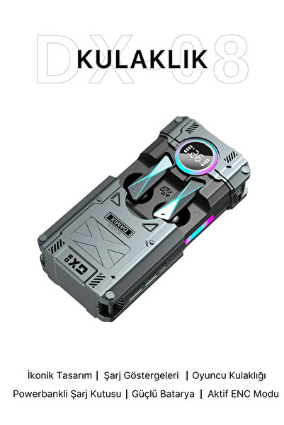 SEYUWATCH DX-08 Gaming Oyuncu Kulaklığı 3D Sound/ANC Ios Ve Android Tüm Telef...