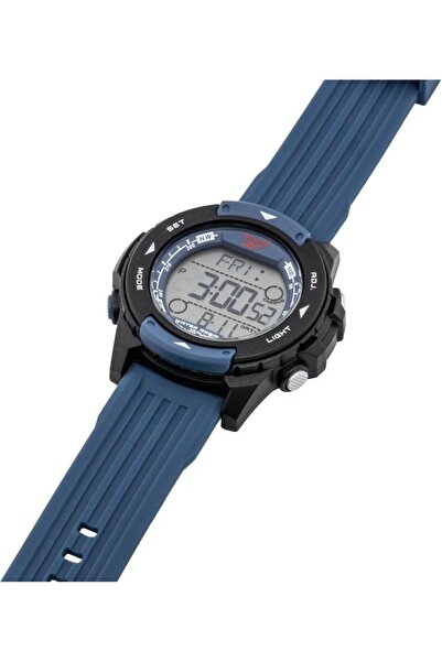 Reebok Rv-Brk-G9-Pbıt-Wt Digital Navy Blue Silicone Men's Wristwatch