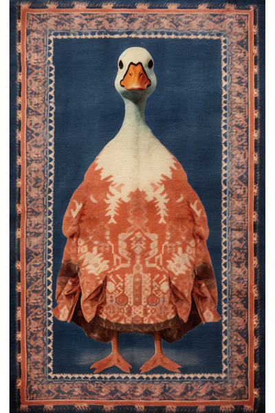 Rugs Modern Halı Dido Koleksiyonu Sürrealist Ördek Desenli Modern Dekoratif H...