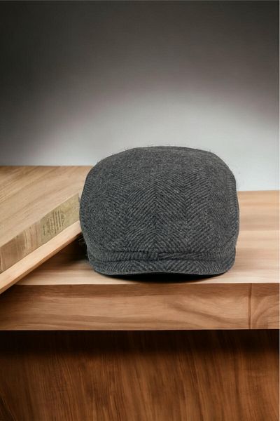 LaborCap Winter Seasonal Woolen Elastic Design Stylish Men's Cap Hat 55-59 cm Compatible