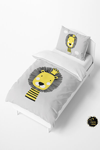 Talia Home طقم غطاء لحاف للأطفال والرضع بنمط الأسد الملك TLAN-094