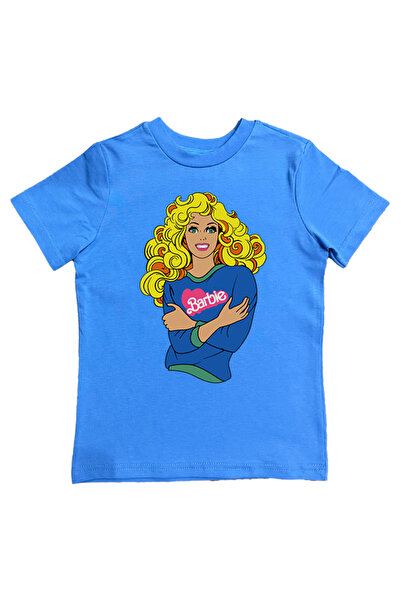 Barbie Літні дитячі футболки з принтом з бавовни з начісуванням