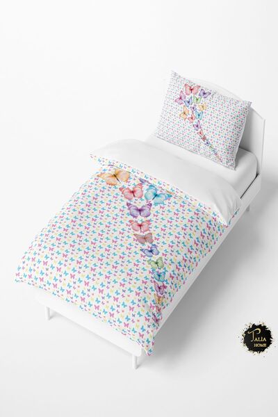 Talia Home طقم غطاء لحاف للأطفال والرضع بنمط الفراشة TLAN-115