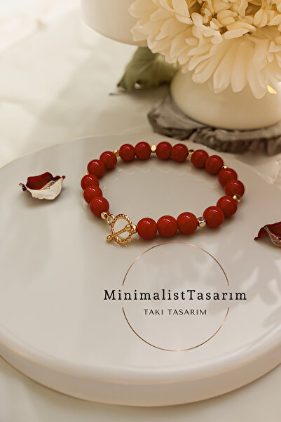MinimalistTasarım Mercan Taşı Bileklik ,burç Taşı Bileklik ,sans Bilekligi ,nazar Bilekliği ,kiz Cocuk Bileklik