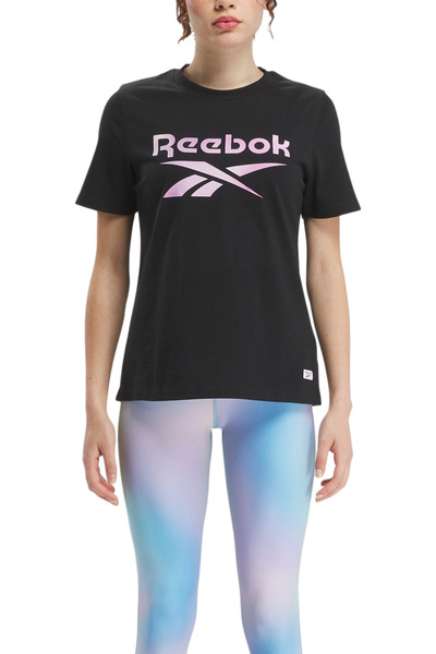 Reebok GRADIENT GRAPHIC TEE Siyah Kadın Kısa Kol T-Shirt