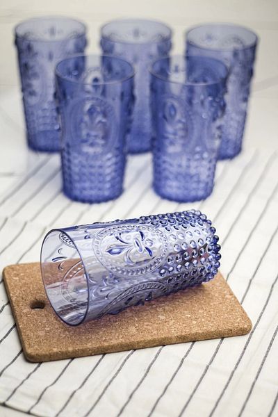 Depa Acrylic Blue Single Tall Cup & Water Soft Drink Cup 750 ml (Large Size & Not Glass)