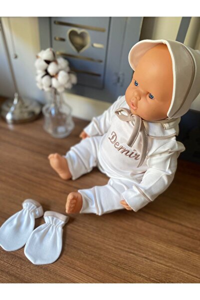 Named Embroidered Romper with Embroidery Newborn Hospital Pack