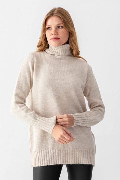 AJOUR TRİKO OVERSIZE FISHER COLLAR SWEATER