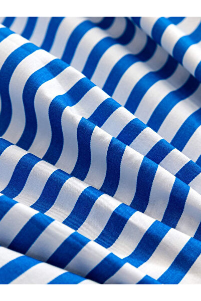 CAQQA Bodrum Boutique Striped Cotton Double Duvet Cover Set