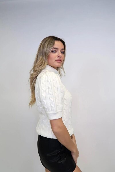 youknitwear you Mercer Y. Pulover cu gât tricotat