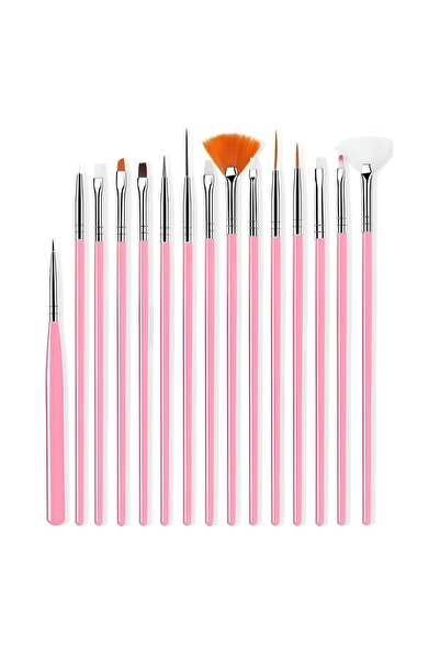 Roesıa Rose Cosmetics Rose 15'li Tırnak Süsleme Desen Verme Fırça Seti