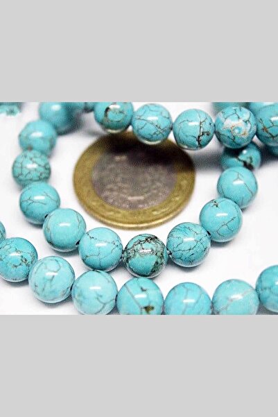 Yasamtohumu Piatra Turcoaz Calitate Regală 8mm/2 Buc