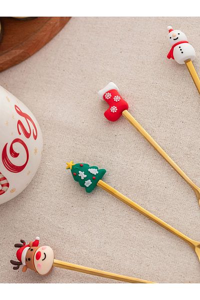 LC Waikiki New Year's Themed Fork and Spoon Set