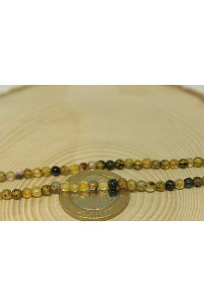 Yasamtohumu حجر العقيق قطع وجه 4 مم / 10 قطع (24030-1)