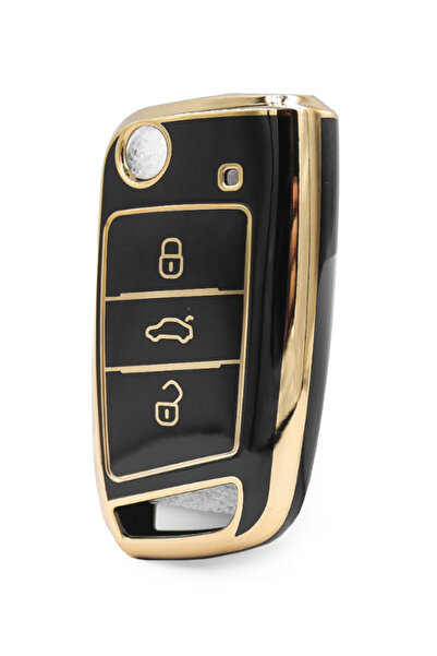 maxisepet غطاء مفتاح فولكس فاجن تيجوان 3 أزرار نانو أسود