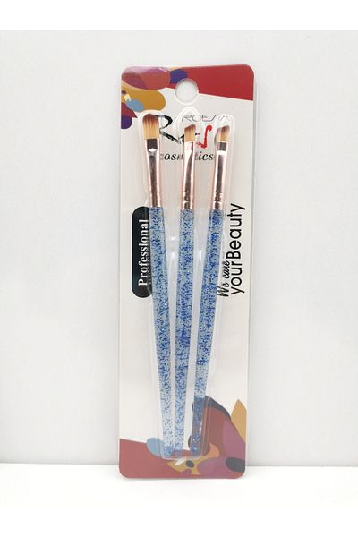 AİLY COSMETİCS Rose 3-Piece Eyeshadow & Mixing Brush Set