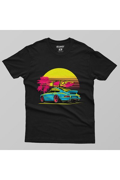 Crazy Ανδρικό μπλουζάκι Porsche Surf And Sea