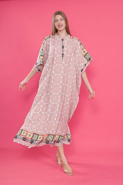 mervemoda فستان نسائي منسوج ذو ياقة كبيرة الحجم وفتحة أمامية وأكمام خفاش