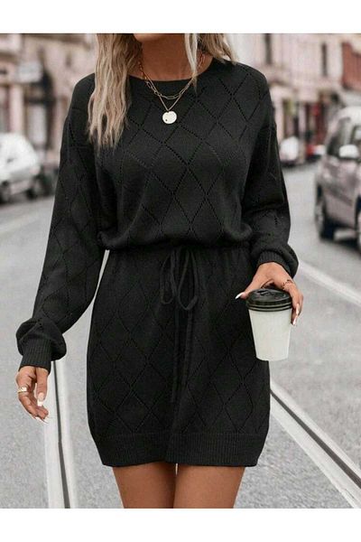 Bracha Πλεκτό φόρεμα με διαμάντι με διάτρητο μοντέλο