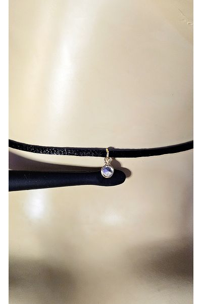 WONDER TOUCH Choker tiny stone necklace, minimal choker with zircon stone, chocker, bright string choker