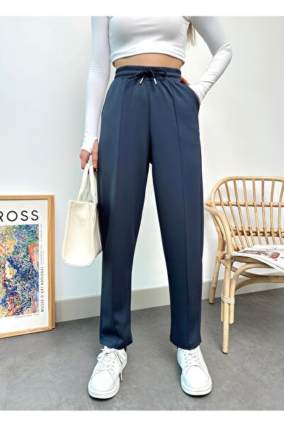 schlank Жіночі антрацитові модальні змішані тканини з еластичним поясом і кишенями, шальварі-штани