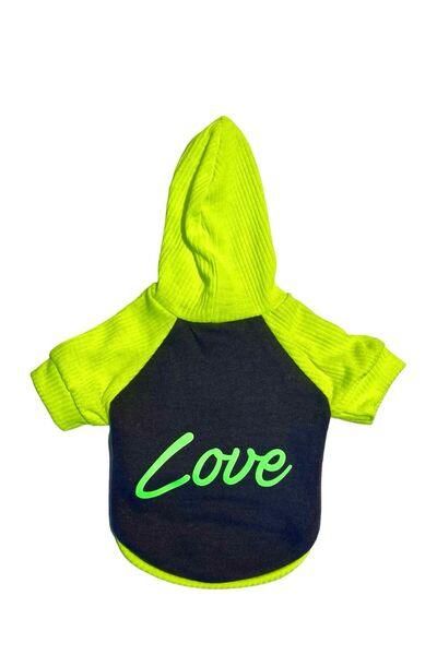 DOGİ&DOG KÜÇÜK IRK LOVE NEON KEDİ-KÖPEK SWEATİ(0-10 KG)