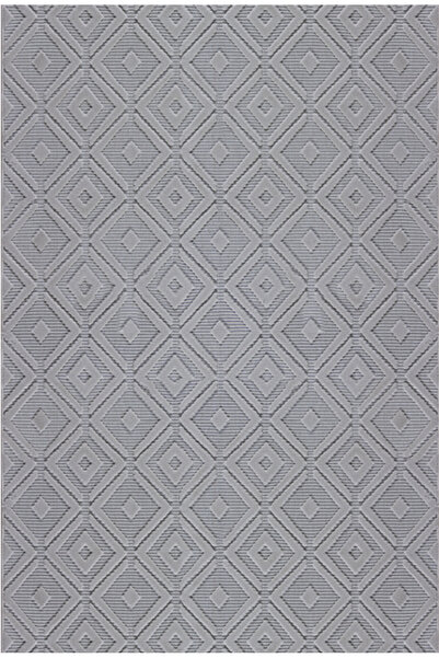 Dinarsu Grace 65403-260 | Modern Gri Bukle Halı | Salon, Hol, Mutfak ve Yatak Odası | Özel Ölçü Seçeneği