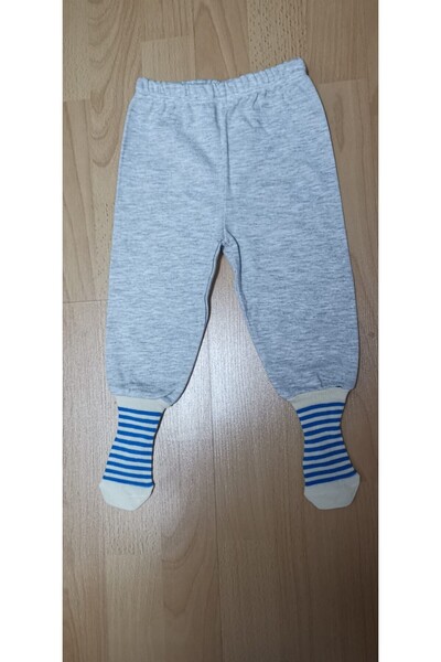 Fuar Baby AÇIK GRİ ÇORAPLI PİJAMA ALTI (KALIN KUMAŞ)