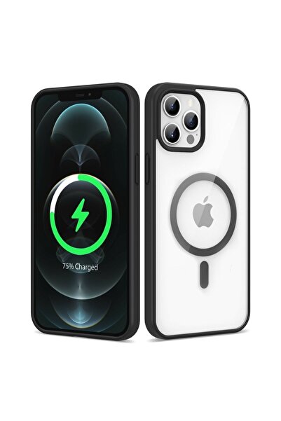 Rivor Apple iPhone 12 Pro Uyumlu Kılıf Kamera Çıkıntılı Magsafe Şarj Destekli...